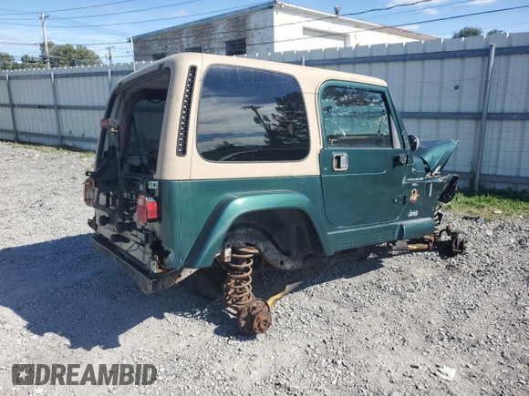 2000 Jeep Wrangler Sahara with VIN 1J4FA59S0YP720856, listed as a Copart auction lot 73128204 with 0 mi miles and Clean Title. Bid and sale history available at carsss.com. Image 3.