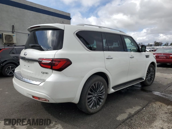 2022 Infiniti QX80 PREMIUM SELECT with VIN JN8AZ2AF5N9741437, listed as a Copart auction lot 44425225 with 9,677 mi miles and Salvage Title. Bid and sale history available at carsss.com. Image 3.