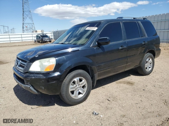 2005 Honda Pilot EX-L with NAVI with VIN 2HKYF18785H556947, listed as a Copart auction lot 48968035 with 146,847 mi miles and Salvage Title. Bid and sale history available at carsss.com. Image 1.
