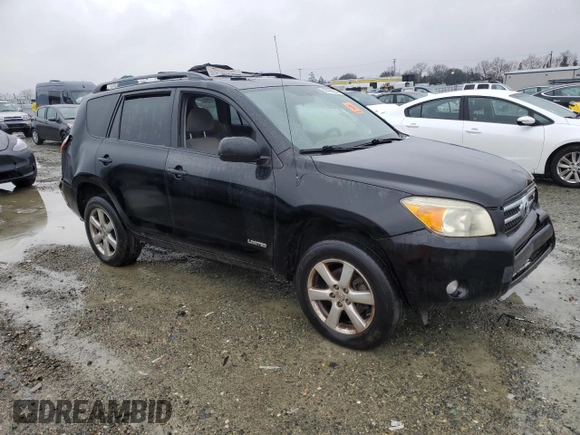 2007 Toyota RAV4 Limited with VIN JTMZK31V076005574, listed as a Copart auction lot 87490524 with 0 mi miles and Salvage Title. Bid and sale history available at carsss.com. Image 4.