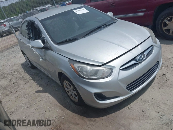 2013 Hyundai Accent GLS with VIN KMHCT4AE3DU403616, listed as a IAAI auction lot 42095208 with 128,523 mi miles. Bid and sale history available at carsss.com. Image 1.