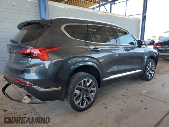 2023 Hyundai Santa Fe Calligraphy with VIN 5NMS5DAL4PH572306, listed as a Copart auction lot 57300625 with 23,957 mi miles and Salvage title. Bid and sale history available at DreamBid. Image 3.