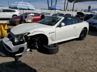2015 Maserati GranTurismo Convertible Sport with VIN ZAM45VMA1F0140484, listed as a Copart auction lot 47405715 with 63,465 mi miles and Salvage Title. Bid and sale history available at carsss.com. Image 1.