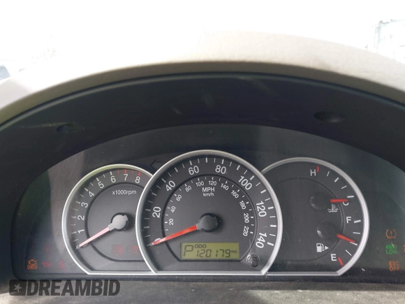 2009 Kia Sorento LX with VIN KNDJC735X95873640, listed as a IAAI auction lot 41918106 with 120,179 mi miles. Bid and sale history available at carsss.com. Image 7.