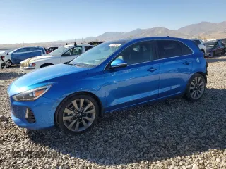 2018 Hyundai Elantra GT Sport with VIN KMHH55LC1JU032985, listed as a Copart auction lot 77598934 with 43,221 mi miles and Salvage Title. Bid and sale history available at carsss.com. Image 1.