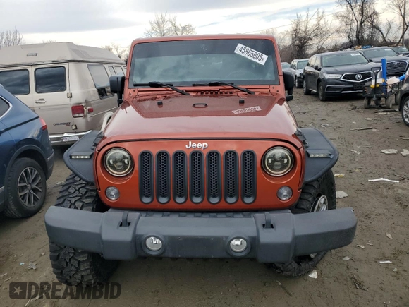 2014 Jeep Wrangler Unlimited Rubicon with VIN 1C4BJWFG0EL187243, listed as a Copart auction lot 45865005 with 53,064 mi miles and Salvage title. Bid and sale history available at DreamBid. Image 5.