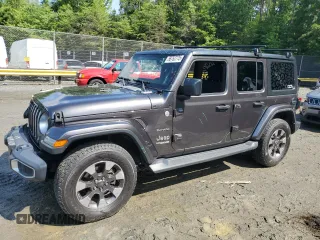 2018 Jeep Wrangler Unlimited Sahara с VIN 1C4HJXEGXJW229881, выставлен на аукционе Copart как лот 58762775 с пробегом 82 470 миль миль и Списание • Salvage title. История ставок и продаж доступна на DreamBid. Изображение 1.