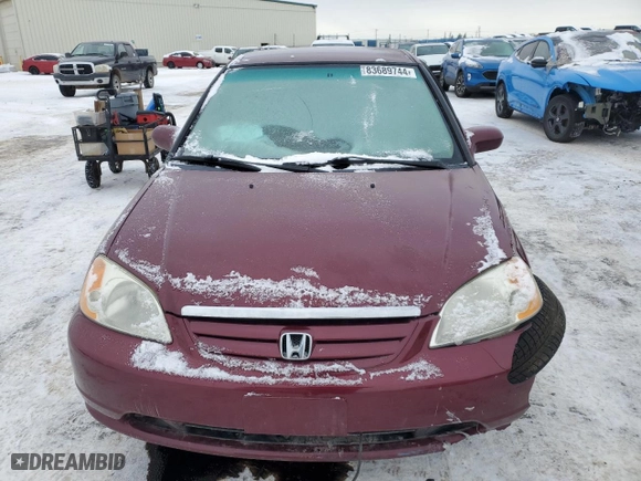 2003 Honda Civic LX with VIN 2HGES16623H929271, listed as a Copart auction lot 83689744 with 169,117 mi miles and Salvage Title. Bid and sale history available at carsss.com. Image 5.