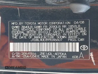 2009 Toyota Corolla with VIN JTDBL40E899046607, listed as a IAAI auction lot 42141452 with 204,769 mi miles. Bid and sale history available at carsss.com. Image 9.