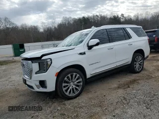 2021 GMC Yukon Denali with VIN 1GKS2DKL5MR413751, listed as a Copart auction lot 44892035 with 47,748 mi miles and Salvage Title. Bid and sale history available at carsss.com. Image 1.