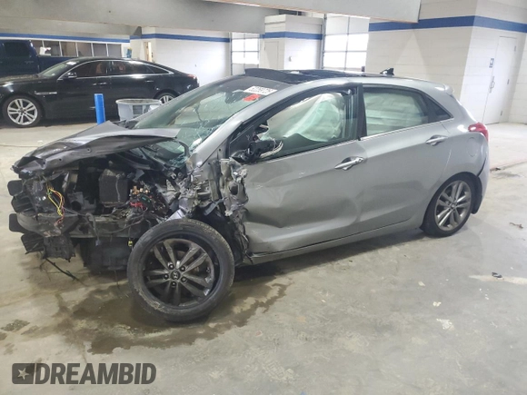 2016 Hyundai Elantra GT with VIN KMHD35LH8GU258367, listed as a Copart auction lot 52259725 with 0 mi miles and Salvage Title. Bid and sale history available at carsss.com. Image 1.