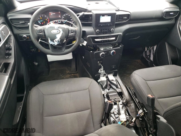 2022 Ford Police Interceptor Utility with VIN 1FM5K8AB4NGA28621, listed as a Copart auction lot 48493725 with 34,347 mi miles and Salvage Title. Bid and sale history available at carsss.com. Image 8.