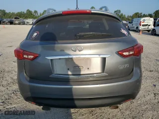 2017 Infiniti QX70 with VIN JN8CS1MW5HM412838, listed as a Copart auction lot 66914724 with 129,988 mi miles and Salvage Title. Bid and sale history available at carsss.com. Image 6.
