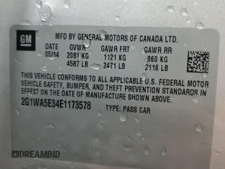 2014 Chevrolet Impala LS with VIN 2G1WA5E34E1173578, listed as a Copart auction lot 43171965 with 139,310 mi miles and Salvage Title. Bid and sale history available at DreamBid. Image 13.