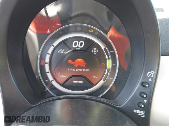 2015 FIAT 500e with VIN 3C3CFFGE3FT570199, listed as a IAAI auction lot 41631856 with 51,692 mi miles and . Bid and sale history available at DreamBid. Image 7.