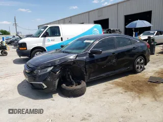 2019 Honda Civic Sedan LX with VIN 19XFC2F6XKE037186, listed as a Copart auction lot 53272305 with 128,186 mi miles and Non Repairable. Bid and sale history available at carsss.com. Image 1.