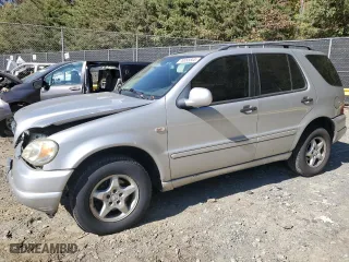 2001 Mercedes-Benz M-Class with VIN 4JGAB54E81A274037, listed as a Copart auction lot 76555544 with 202,446 mi miles and Salvage Title. Bid and sale history available at carsss.com. Image 1.