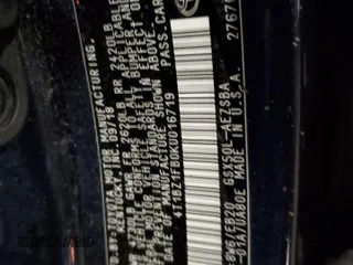 2019 Toyota Avalon XLE with VIN 4T1BZ1FB0KU016719, listed as a Copart auction lot 42285375 with 175,008 mi miles and Salvage Title. Bid and sale history available at DreamBid. Image 12.