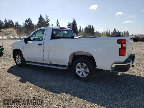 2023 Chevrolet Silverado 1500 Work Truck with VIN 3GCNAAED8PG323593, listed as a Copart auction lot 53402475 with 1,828 mi miles and Clean Title. Bid and sale history available at carsss.com. Image 2.