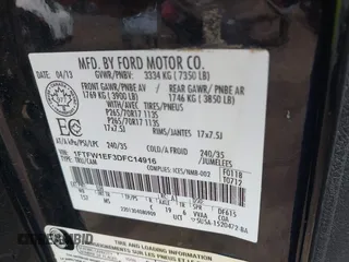 2013 Ford F-150 XL с VIN 1FTFW1EF3DFC14916, выставлен на аукционе IAAI как лот 42343813 с пробегом 217 069 миль миль и . История ставок и продаж доступна на DreamBid. Изображение 9.