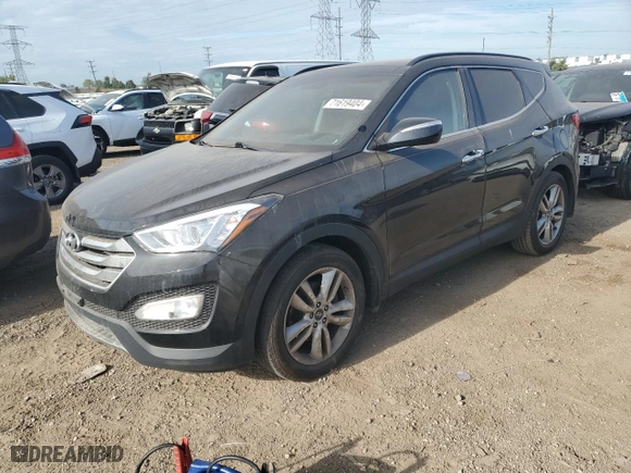 2015 Hyundai Santa Fe Sport with VIN 5XYZW4LAXFG261673, listed as a Copart auction lot 78611854 with 163,995 mi miles and Salvage Title. Bid and sale history available at carsss.com. Image 1.