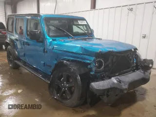 2020 Jeep Wrangler Unlimited Sport Altitude with VIN 1C4HJXDNXLW335332, listed as a Copart auction lot 62008745 with 57,449 mi miles and Salvage title. Bid and sale history available at DreamBid. Image 4.