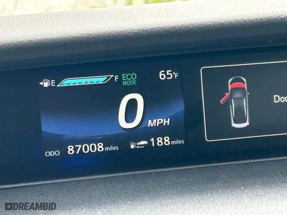 2017 Toyota Mirai with VIN JTDBVRBD8HA001207, listed as a Copart auction lot 53699745 with 87,008 mi miles and Clean Title. Bid and sale history available at carsss.com. Image 8.