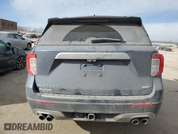 2020 Ford Explorer Platinum with VIN 1FM5K8HC0LGB52526, listed as a Copart auction lot 41888935 with 92,386 mi miles and Salvage Title. Bid and sale history available at carsss.com. Image 6.