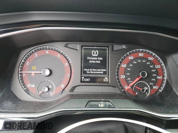 2019 Volkswagen Jetta S with VIN 3VWC57BU9KM134543, listed as a Copart auction lot 53554895 with 51,347 mi miles and Salvage title. Bid and sale history available at DreamBid. Image 9.