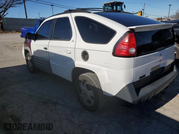 2002 Pontiac Aztek z VIN 3G7DA03E72S595347, wystawiony jako Copart lot #80095954 z przebiegiem Nie podano mil oraz Szkoda całkowita • Salvage title. Historia ofert i sprzedaży dostępna na DreamBid. Obrazek 2.