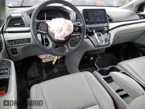 2023 Honda Odyssey Touring with VIN 5FNRL6H85PB059486, listed as a Copart auction lot 49822555 with 20,741 mi miles and Salvage Title. Bid and sale history available at DreamBid. Image 8.