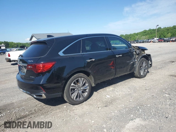 2017 Acura MDX Technology with VIN 5FRYD4H53HB023928, listed as a Copart auction lot 56055535 with 160,249 mi miles and Salvage title. Bid and sale history available at DreamBid. Image 3.