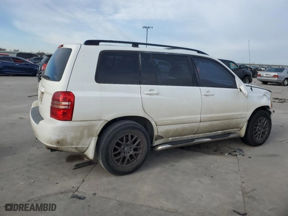 2001 Toyota Highlander with VIN JTEGF21A910017537, listed as a Copart auction lot 87800215 with 284,267 mi miles and Salvage Title. Bid and sale history available at carsss.com. Image 3.