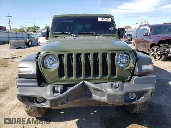 2021 Jeep Wrangler Sport S with VIN 1C4HJXAG0MW577361, listed as a Copart auction lot 75499554 with 39,529 mi miles and Salvage Title. Bid and sale history available at DreamBid. Image 5.