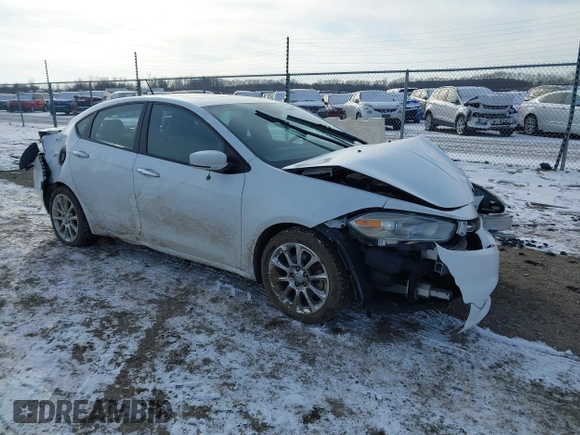 2015 Dodge Dart Limited with VIN 1C3CDFCB9FD205629, listed as a IAAI auction lot 41109811 with 126,746 mi miles. Bid and sale history available at carsss.com. Image 1.