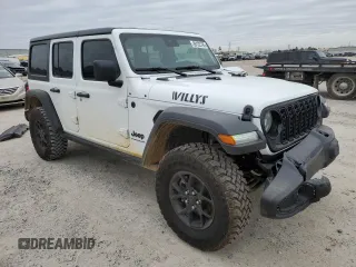 2024 Jeep Wrangler Sport with VIN 1C4PJXDG7RW364535, listed as a Copart auction lot 89122785 with 1,631 mi miles and Salvage Title. Bid and sale history available at DreamBid. Image 4.