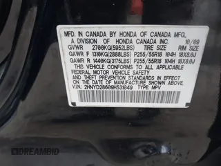2009 Acura MDX Tech Pkg with VIN 2HNYD28609H531049, listed as a IAAI auction lot 40979774 with 191,865 mi miles. Bid and sale history available at carsss.com. Image 9.