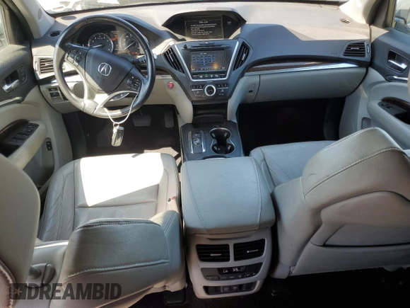 2017 Acura MDX Technology with VIN 5FRYD4H59HB021228, listed as a Copart auction lot 49586175 with 130,688 mi miles and Salvage Title. Bid and sale history available at DreamBid. Image 8.