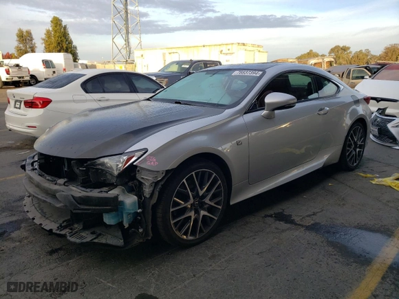 2015 Lexus RC 350 with VIN JTHHE5BC2F5007843, listed as a Copart auction lot 78837394 with 136,899 mi miles and Salvage Title. Bid and sale history available at carsss.com. Image 1.