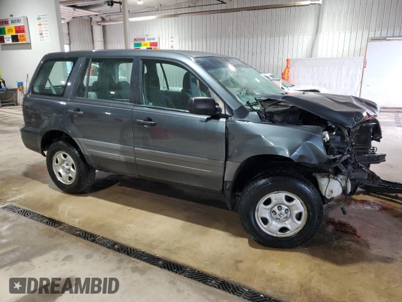 2005 Honda Pilot LX z VIN 2HKYF18175H556546, wystawiony jako Copart lot #56943435 z przebiegiem 163 377 mil mil oraz Szkoda całkowita • Salvage title. Historia ofert i sprzedaży dostępna na DreamBid. Obrazek 4.
