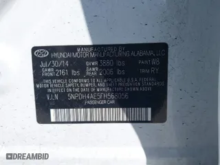 2015 Hyundai Elantra SE with VIN 5NPDH4AE5FH568056, listed as a IAAI auction lot 41883059 with 94,752 mi miles. Bid and sale history available at carsss.com. Image 9.