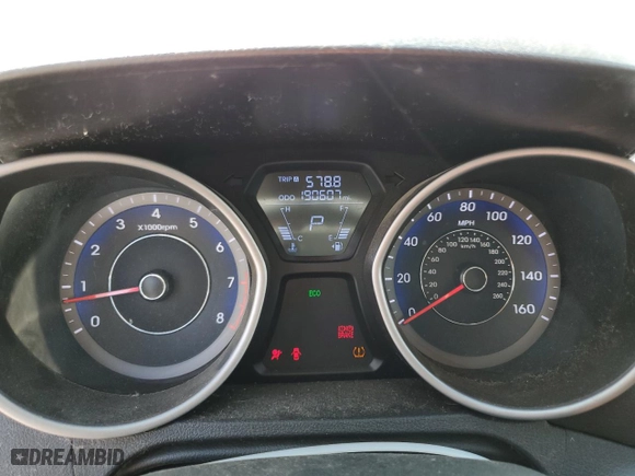 2013 Hyundai Elantra Coupe GS with VIN KMHDH6AE5DU022805, listed as a Copart auction lot 52620345 with 190,607 mi miles and Salvage Title. Bid and sale history available at carsss.com. Image 9.