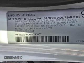 2014 Audi A7 Premium Plus z VIN WAUWGAFCXEN034032, wystawiony jako Copart lot #44278095 z przebiegiem 119 605 mil mil oraz Szkoda całkowita • Salvage title. Historia ofert i sprzedaży dostępna na DreamBid. Obrazek 10.