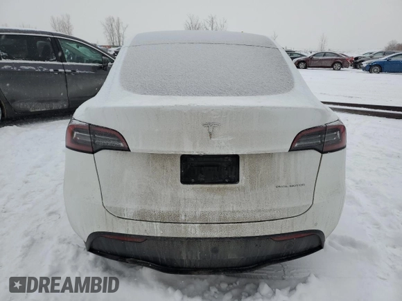 2022 Tesla Model Y Long Range with VIN 7SAYGDEE4NF433617, listed as a Copart auction lot 42585975 with 93,949 mi miles and Salvage Title. Bid and sale history available at carsss.com. Image 6.