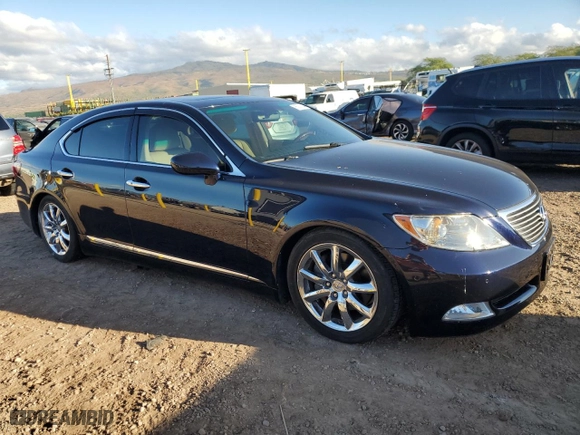 2007 Lexus LS 460 with VIN JTHBL46F775032037, listed as a Copart auction lot 86221114 with 159,895 mi miles and Salvage Title. Bid and sale history available at carsss.com. Image 4.