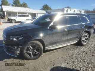 2023 Mercedes-Benz GLS with VIN 4JGFF5KE1PA967716, listed as a Copart auction lot 46681175 with 21,638 mi miles and Salvage Title. Bid and sale history available at carsss.com. Image 1.