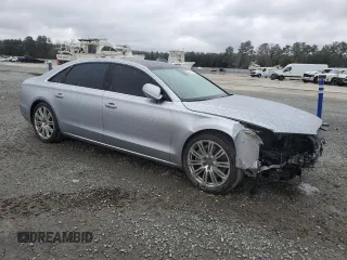 2015 Audi A8 L 4.0T with VIN WAU32AFD2FN019083, listed as a Copart auction lot 45976045 with 83,724 mi miles and Salvage Title. Bid and sale history available at carsss.com. Image 4.