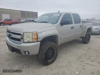 2007 Chevrolet Silverado 1500 LTZ with VIN 3GCEK13M17G526406, listed as a Copart auction lot 85466424 with 217,189 mi miles and Salvage Title. Bid and sale history available at carsss.com. Image 1.