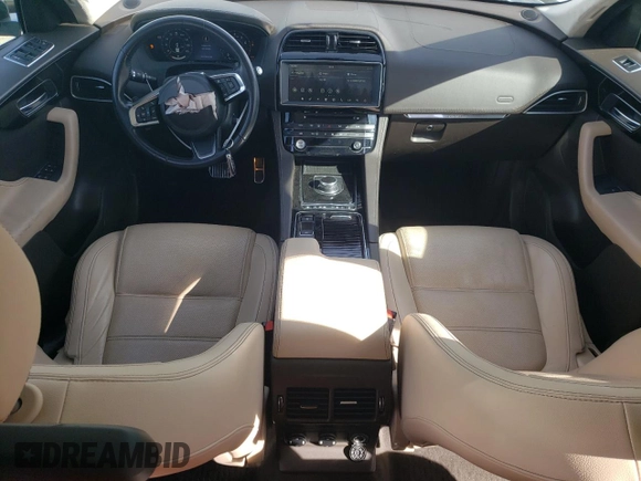 2019 Jaguar F-Pace 25t Prestige with VIN SADCK2FX4KA369159, listed as a Copart auction lot 81105554 with 73,755 mi miles and Salvage title. Bid and sale history available at DreamBid. Image 8.
