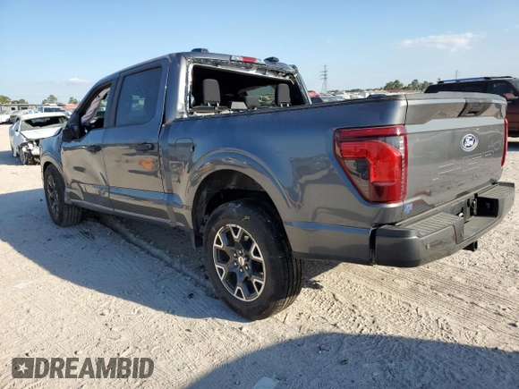 2024 Ford F-150 STX with VIN 1FTEW2K5XRKE50524, listed as a Copart auction lot 77297264 with 4,804 mi miles and Salvage Title. Bid and sale history available at carsss.com. Image 2.